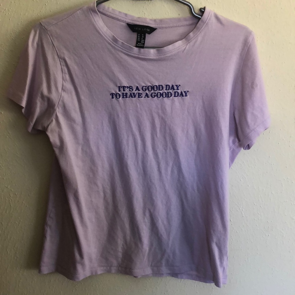 New Look graphic t-shirt in purple | size 6 US